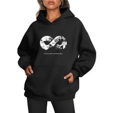 Defy Moda Üç Iplik Kapşonlu 10 Kasıma Özel Sweatshirt - Siyah