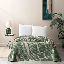 Taç Vivien Pamuk Çift Kişilik Battaniye Haki