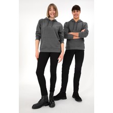 U.S. Polo Assn. Erkek Regular Fit Kapüşonlu Antrasit Melanj Basic Sweatshirt 50295175-VR081