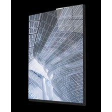 Beyaz Geometrik Mimari Cam Tablo  White