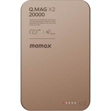 Momax Q Mag X2 20000 Mah Magsafe Powerbank Kablosuz Powerbank Desert Titanium