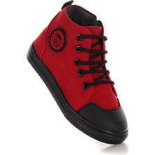 Kiko Kids Kai Fermuarlı Kız Bebek Günlük Bot Ayakkabı Kırmızı