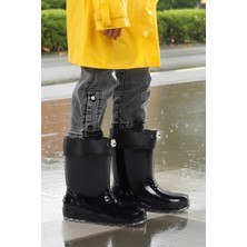 Kiko Kids Savana Su Geçirmez Erkek Çocuk Yağmur Çizmesi Siyah