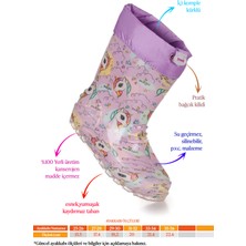 Kiko Kids Unicorn Su Geçirmez Kız Çocuk Yağmur Çizmesi Lila - Turkuaz