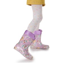 Kiko Kids Unicorn Su Geçirmez Kız Çocuk Yağmur Çizmesi Lila - Turkuaz