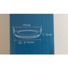 Luzza 9W 6400K Yuvarlak Led Panel Armatür (Sıva Altı) Antalya 2'li Paket