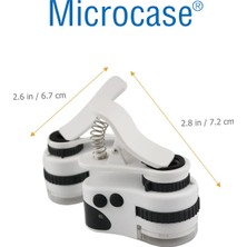 Microcase 60X Mini Cep Telefonu Için Mandallı Mikroskop Uv Ledli Büyüteç - AL4727