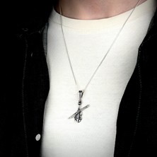 Ebrar Silver Gümüş Keman Kolye 925 Ayar Gümüş Keman Figürlü Unisex Kolye