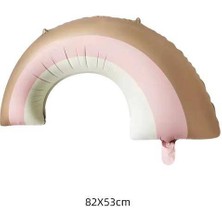 Parti Dükkanım Pembe Kahve Krem Folyo Balon 82*53 cm