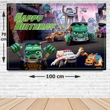 Cesur Canavar Tekerler Doğum Günü Afişi 70*100 cm