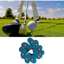 10 Golf Kapakları Neopren Kulübü Başörtüsü Su Geçirmez Mavi (Yurt Dışından)