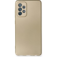 Newface Samsung Galaxy A72 Kılıf Premium Rubber Silikon - Gold 13