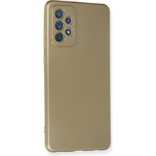 Newface Samsung Galaxy A72 Kılıf Premium Rubber Silikon - Gold 13