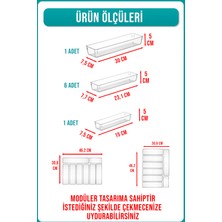 Fithome 8 Parça Modüler Kaşıklık Kaşık Düzenleyici Organizer Çekmece Içi Düzenleyici