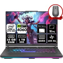 Asus Rog Strıx G16 Intel Core I9-14900HX 16GB 1tb SSD RTX4060/8GB 16" Wuxga 165Hz Freedos Taşınabilir Bilgisayar G614JVR-N3096-A6 & Anzar Mouse