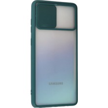 Newface Samsung Galaxy A81 / Note 10 Lite Kılıf Palm Buzlu Kamera Sürgülü Silikon - Yeşil 13