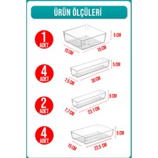 Fithome 11 Li Kaşıklık ve Çekmece Içi Düzenleyici Modüler Organizer Set