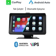 Embatech 7 Inç Tak Çalıştır Kablosuz Apple Carplay ve Android Auto Oto Multimedya Araç Ekran