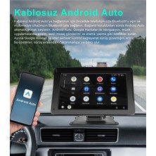 Embatech 7 Inç Tak Çalıştır Kablosuz Apple Carplay ve Android Auto Oto Multimedya Araç Ekran