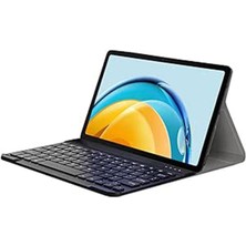 Microcase Samsung Galaxy Tab S10 Plus SM-X820 12.4 Inch Tablet Uyumlu Bluetooth Klavyeli Standlı Kılıf - Bkk4