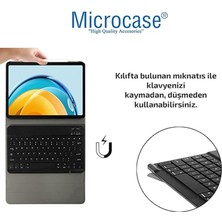 Microcase Samsung Galaxy Tab S10 Plus SM-X820 12.4 Inch Tablet Uyumlu Bluetooth Klavyeli Standlı Kılıf - Bkk4