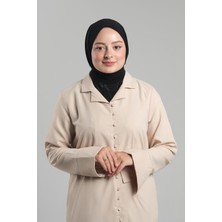 Siyah Pratik Hazır Geçmeli Tesettür Eşarp Sandy Arkadan Çıtçıtlı Piliseli Hijab 2406_01