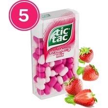 Tic Tac Çilek Aromalı Şeker 18 Gr. (5 Adet)