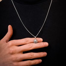 Ebrar Silver Gümüş Deniz Kabuğu Kolye 925 Ayar Gümüş Istiridye Figürlü Unisex Kolye
