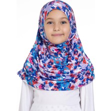 Indigo Pratik Hazır Geçmeli Genç Tesettür Bone Jakar Desenli Pileli Kendinden Boneli 2407_24