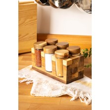 FH finehome Odin 6'lı Standlı Akasya Baharatlık