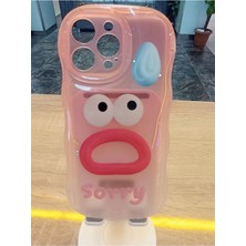 Lucek Cases iPhone 14 Pro Max Uyumlu Emo Sorry Kamera Çerçevesi Yuvarlak Kapak