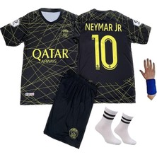 22/23 Sezon Neymar Jr Psg Gold-Siyah Çocuk Forma Takımı