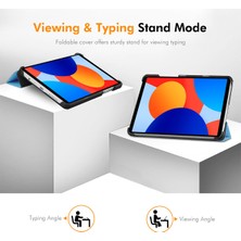 4u Sky Xiaomi Redmi Pad Se 4g 8.7 Inç Üç Katlı Stand Pu Deri Pc Tablet Kılıfı (Yurt Dışından)