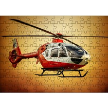 Ahşap Mdf Puzzle Yapboz Kurtarma Helikopteri 120 Parça 25*35 cm