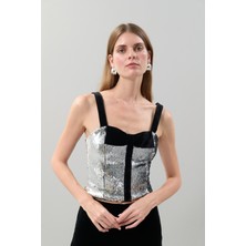 Askılı Payet Büstiyer Gümüş K2514005_078