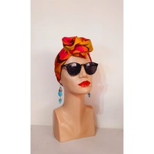 Oben Hobi Afrika Modeli Telli Bandana Saç Aksesuarı Kumaş Toka