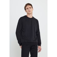 Altınyıldız Classics Erkek Siyah Standart Fit Normal Kesim Içi Polarlı 3 Iplik Bisiklet Yaka Pamuklu Sweatshirt