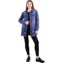 Kadın Jean Trençkot