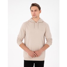 Pierre Cardin Erkek Taş Regular Fit Kapüşonlu İçi Polarlı Sweatshirt 50298987-VR049