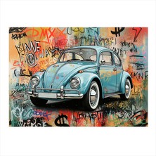 Tablomega Grafiti Klasik Araba Art Mdf Poster 25CMX 35CM