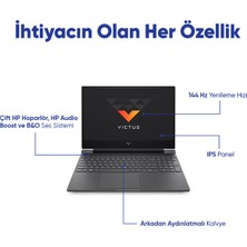 Hp Victus 15-FA1057NT 8U849EA I7-13700H 16 GB 512 GB SSD RTX4050 15.6" Free Dos Fhd Dizüstü Bilgisayar