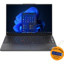 Lenovo Thinkpad E16 G2 Intel Ultra 5-125U 64 GB Ram 1 Tb SSD 16" Freedos 21MA003MTX  ZI710 + Zitek 16 GB Flash Bellek