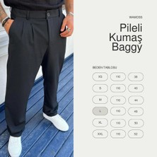 Wamoss 2025 Vintage Baggy Pileli Kumaş Pantolon