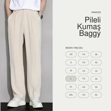 Wamoss 2025 Vintage Baggy Pileli Kumaş Pantolon