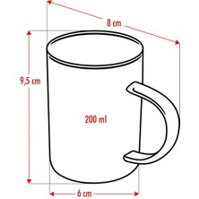 İndirim Land 6'lı Borosilikat Isıya Dayanıklı Termisil Cam Kupa Bardak 200 ml x 6 adet