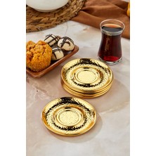 Cooker Metal Çay Tabağı 6'lı Set - Şık ve Dayanıklı Tasarım