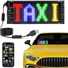 Monozone Araç Car LED Ekran Tabelaları Kayan Yazı Kişiselleştirilebilir Uygulama Kontrolü(17-7cm)