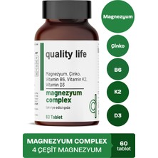 Quality Life Magnezyum Complex 60 Tablet - Magnezyum Malat Sitrat Glisinat Taurat Bisglisinat - Magnezyum Çinko