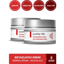 Quality Life 2 Adet Genital Bölge Beyazlatıcı - Koltuk Altı - Cilt Ten - Kararmalar İçin Beyazlaştırıcı Krem Beyazlatma