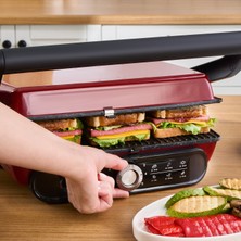 Karaca Gastro Grill Pro 2400W Izgara ve Tost Makinesi Kırmızı